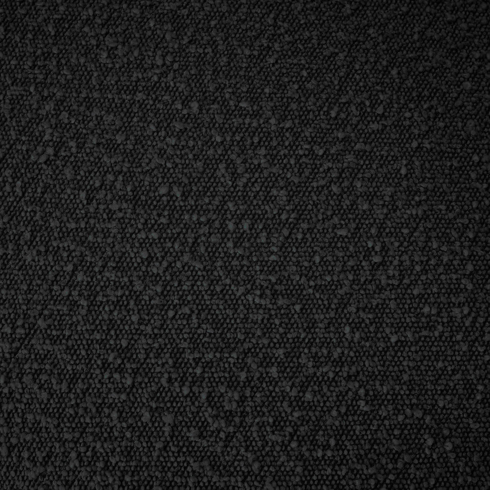 Elias Upholstered Bed, Black, Queen, Boucle Fabric