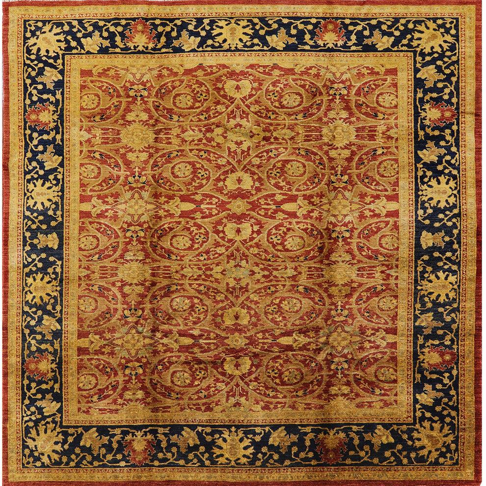 Ahgly Company Indoor Square Mid-Century Modern Area Rugs, 7' Square