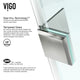 VIGO Piedmont Frameless Hinged Neo-Angle Shower Enclosure, Brushed Nickel, 36" D X 36" W, Low Base