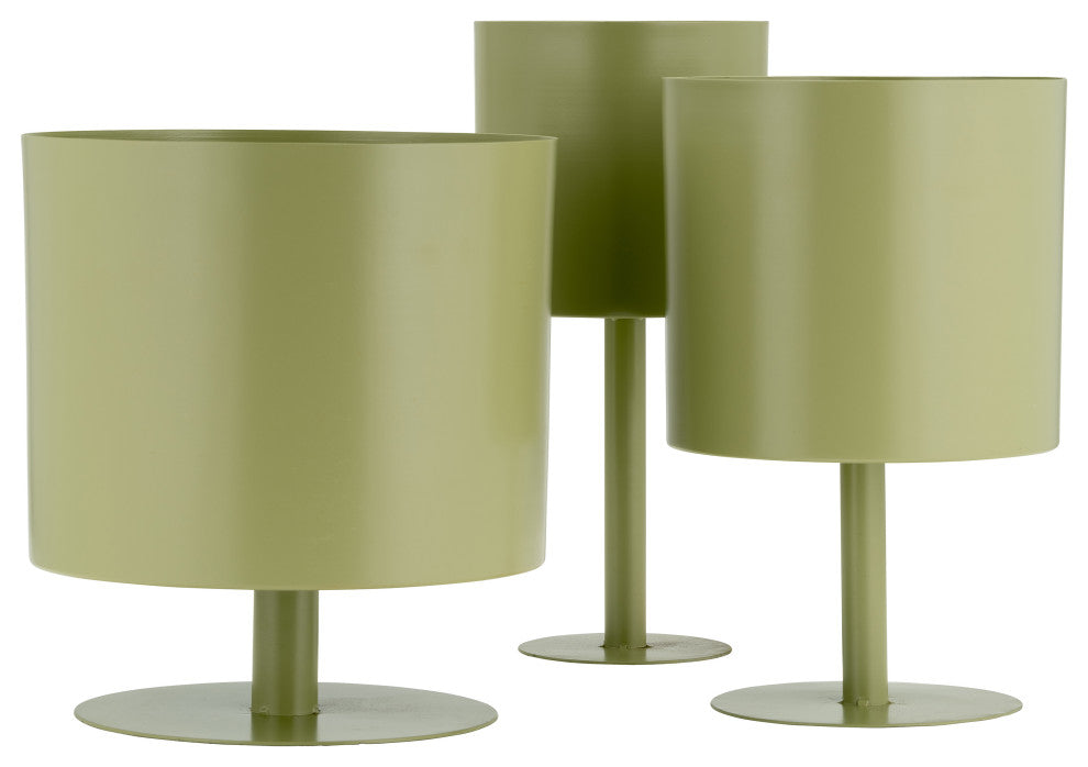 Ec Metal, 6", Flat Round Base Planter, Tendril