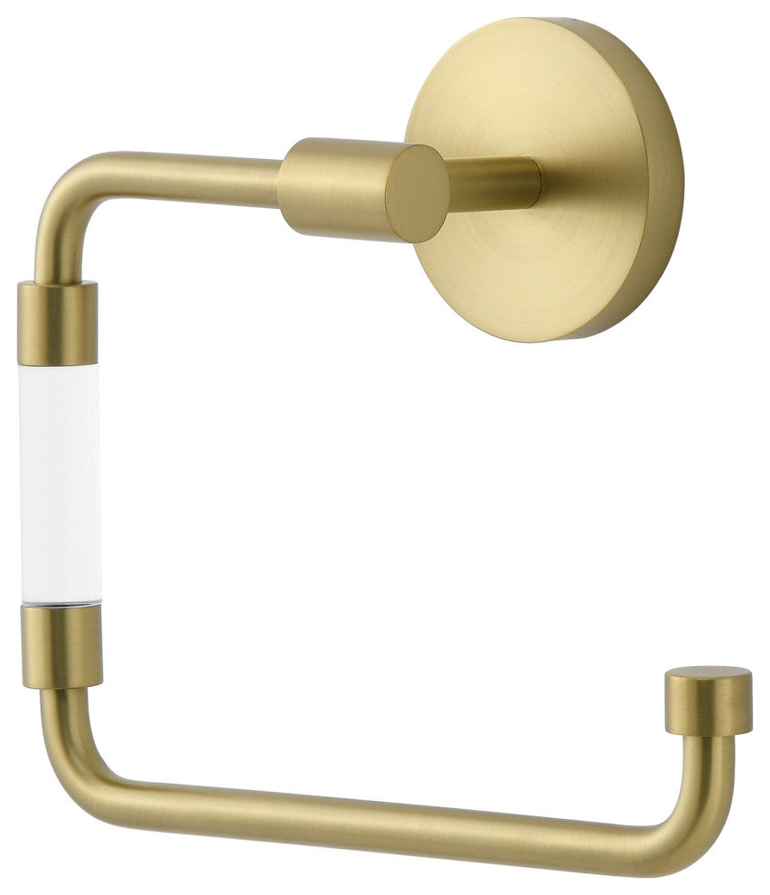 Verre Acrylic Toilet Paper Holder, Brushed Gold
