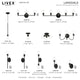 Lansdale 1 Light Black With Brushed Nickel Accents Single Pendant