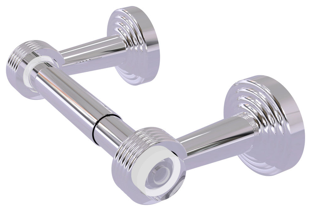 Pacific Beach 2-Post Toilet Tissue Holder with Groovy Accents, Polished Chrome
