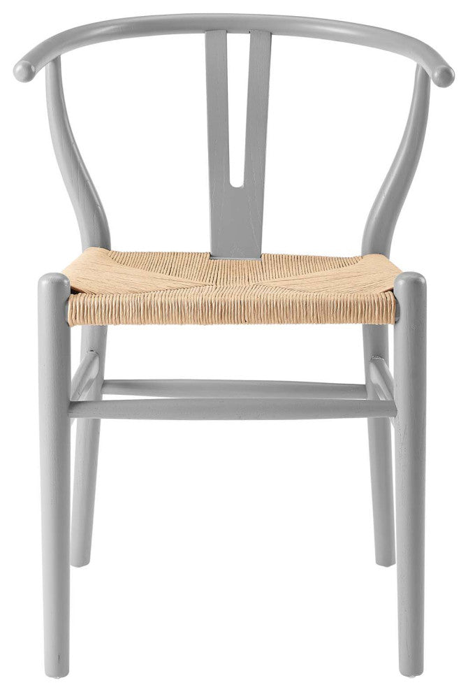 Amish Dining Wood Side Chair Light Gray