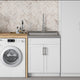 Hennessy Contemporary 24" Deluxe Laundry Cabinet, Faucet, White, 28"