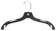 Heavy Plastic Top Hanger, Black/Chrome Finish, Box of 100