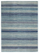 5' X 7' Navy Blue Southwestern Power Loom Area Rug