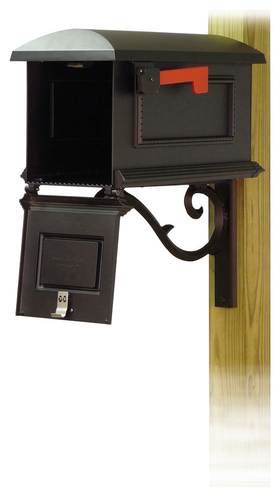 Traditional Curbside Mailbox With Sorrento Front Single Mailbox Mounting Bracket