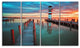 Lighthouse at Lake in Neusiedl am See, Landscape Canvas Art, 48"x28", 4 Panels