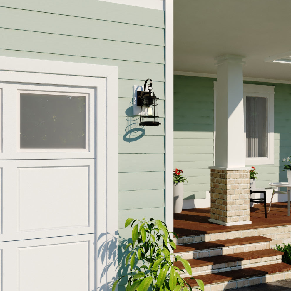 Montauk 7" Outdoor Wall Light Textured Black