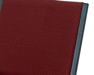 Set of 4 Multipurpose Stacking Chair, Contoured Seat, Burgundy Patterned Fabric