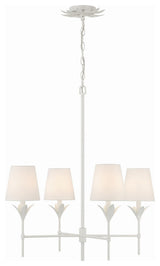 Broche 4-Light Chandelier, Matte White