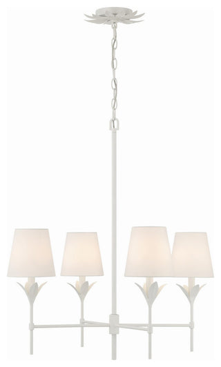 Broche 4-Light Chandelier, Matte White