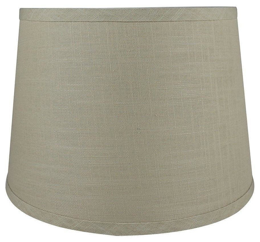 French Drum Lamp Shade, 10x12x8.5", Light Natural