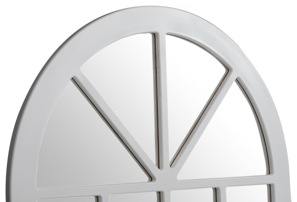 48"x32" Large Wood Wall Mirror, White
