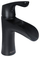 Waterfall Single Handle Single Hole Bathroom Faucet With Pop Up Drain Assembly, Matte Black