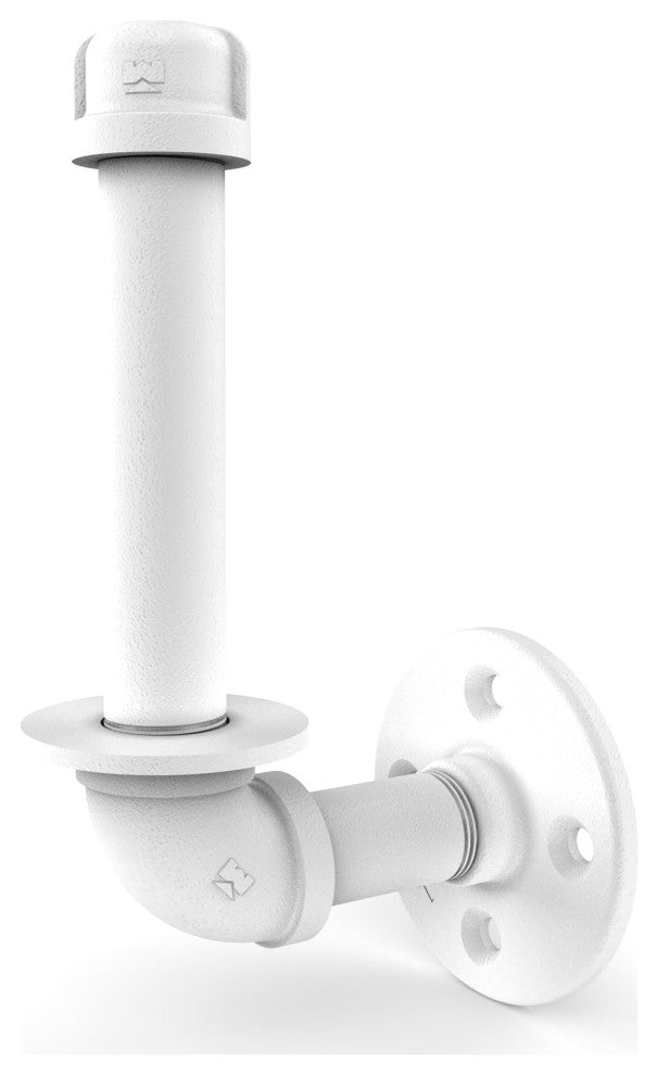 Pipeline Upright Toilet Paper Holder, Matte White
