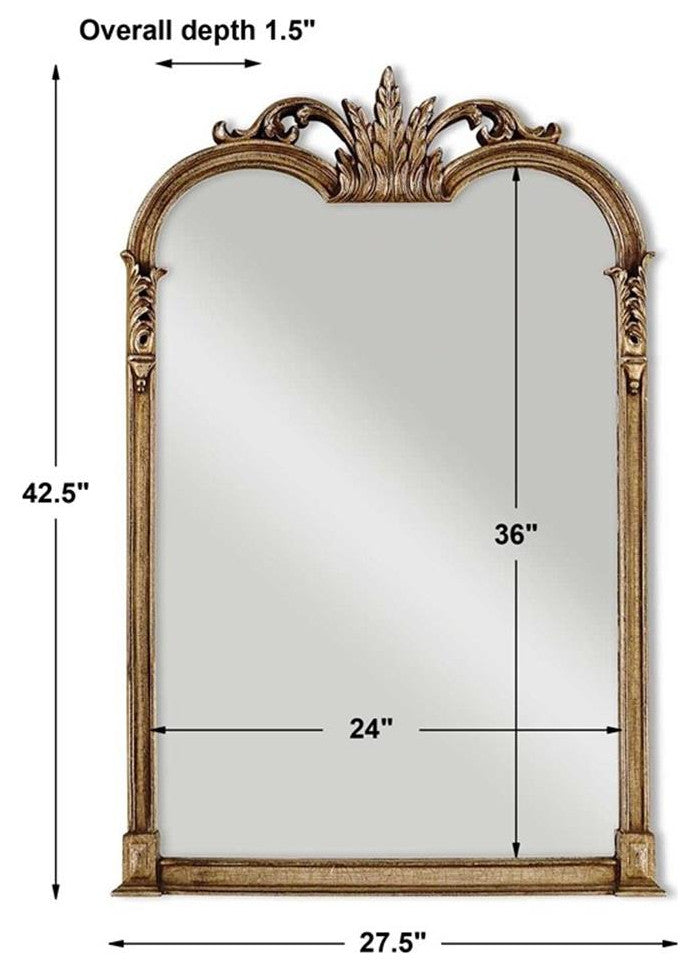 Uttermost Jacqueline Traditional Urethane Vanity Mirror in Gold