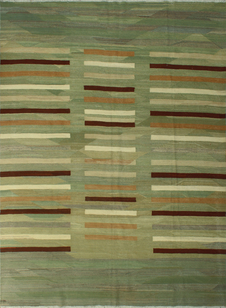 Winchester Kilim Aethelst Green Rug