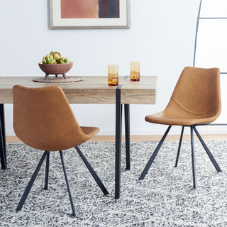 Safavieh Kayne Dining Chair, Cognac/Black