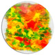 Colorful Hand-Drawn Floral Background, Flower Round Wall Art, 11"