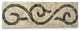 Marble Mosaic Border Bathroom Listello Tile Vine Crema 4x12 Polished, 1 piece