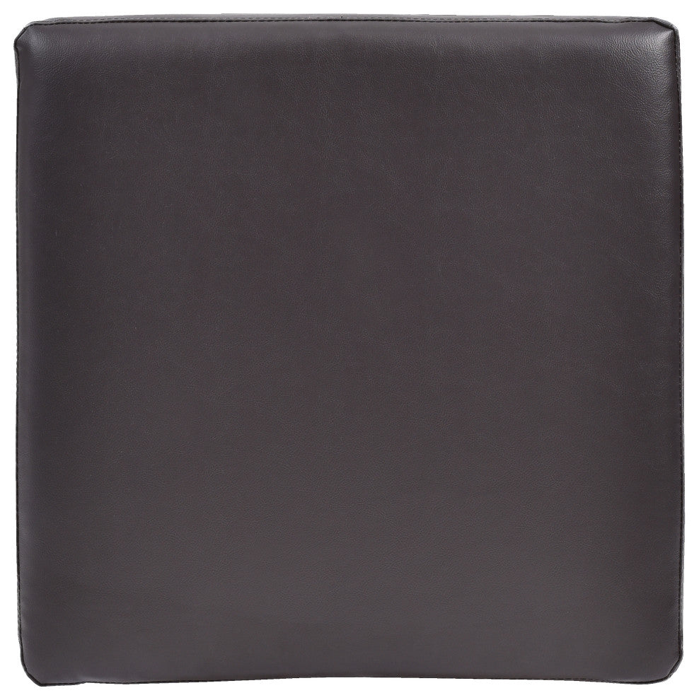 Ukiah Sofa Faux Leather Chaise, Cappuccino Faux Leather