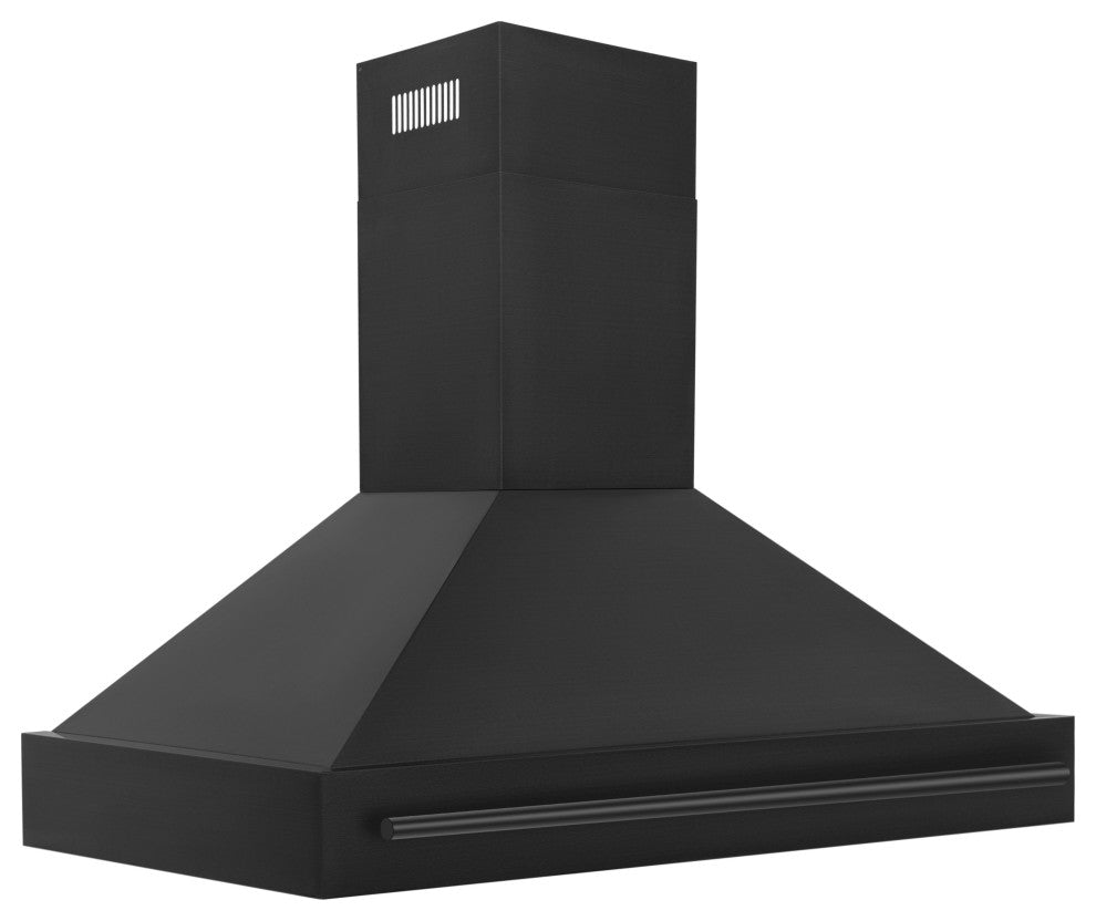 ZLINE 48" Wall Mount Range Hood, Black Stainless Steel, BS655-48-BS
