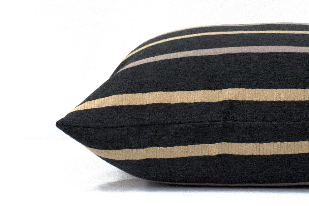 Espresso Stripe Cushion Cover, 20" X 20"