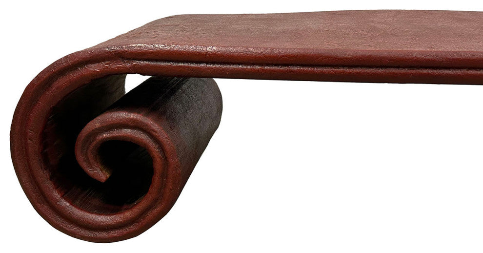 Consigned Late 19th Century Chinese Scrolled Sides Coffee Table