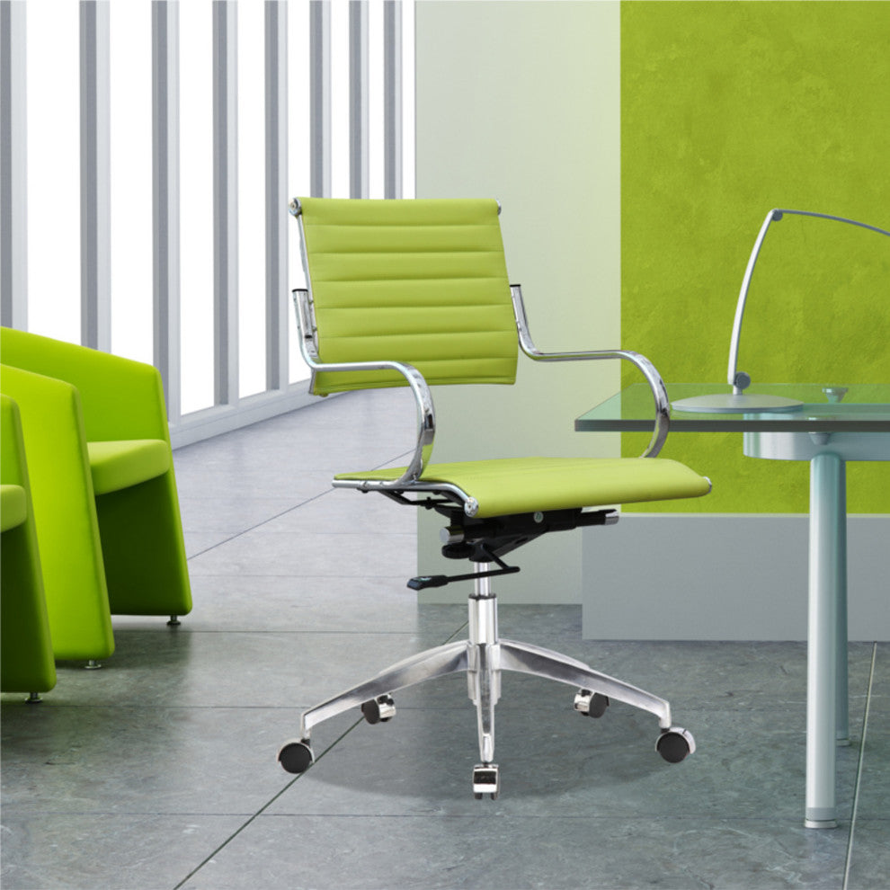 Classics Flees Office Chair Mid Back, Green