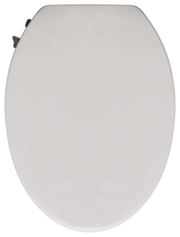 ANZZI White Manual Soft Close Bidet Seat With Dual Nozzle, Elongated Toilets