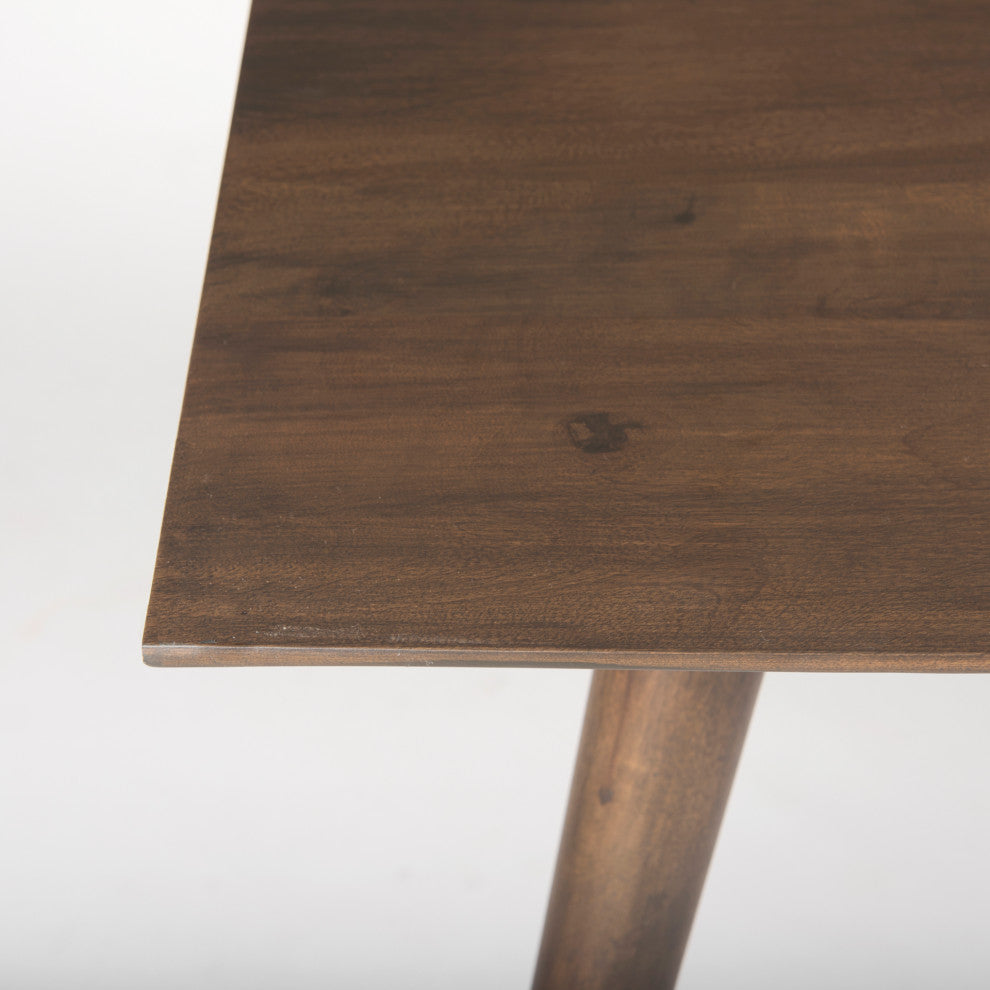 Nicholas II 72x39 Brown Solid Wood Top Metal/Wood Leg Dining Table