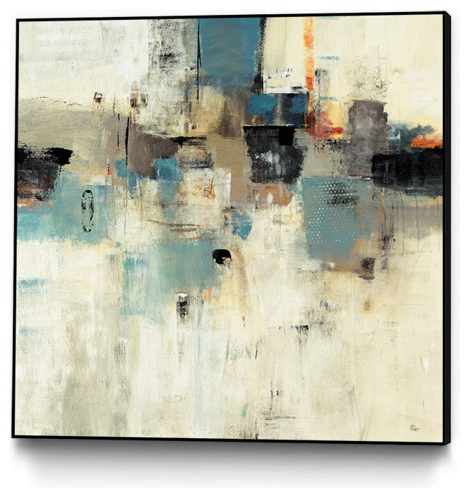 Let's Go II Art block Framed Canvas, 20"x20"