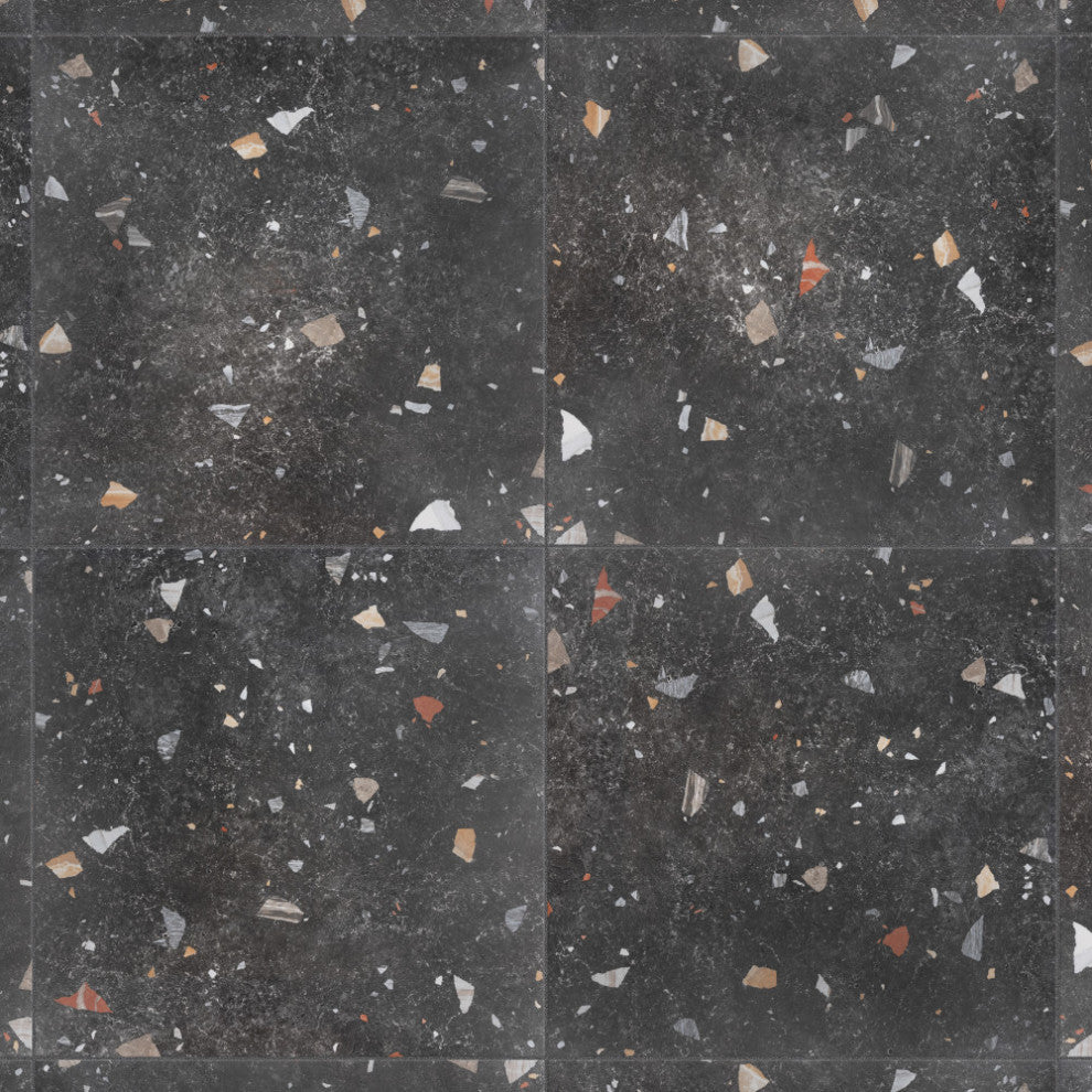 Sonar Black Porcelain Floor and Wall Tile