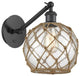 Innovations 317-1W-BK-G122-8RB 1-Light Sconce, Matte Black
