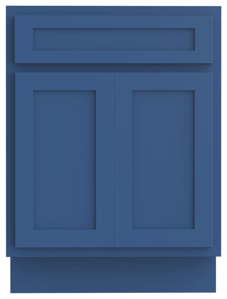 Vanity Art Vanity Base Cabinet, No Top, 24", Blue