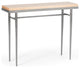 Wick 42" Console Table, Vintage Platinum Finish, Maple Natural Accents