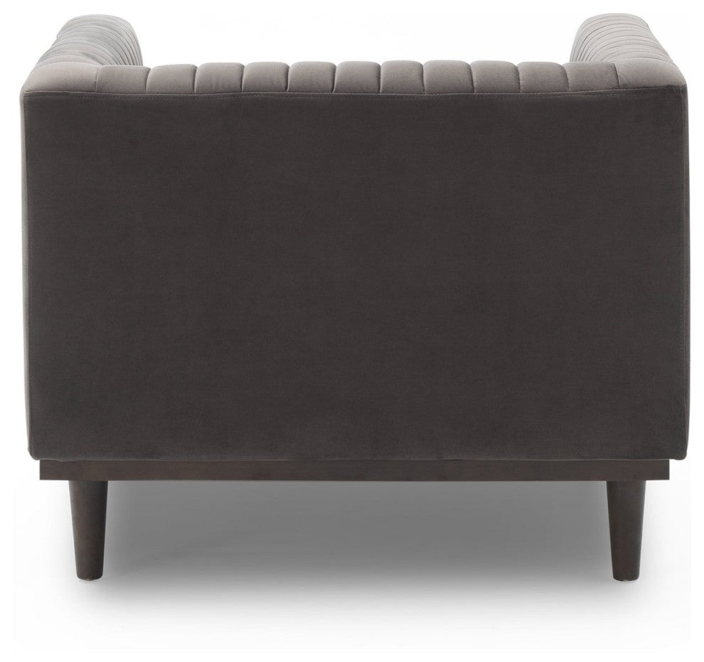 Sage Club Chair - Stone Grey Velvet