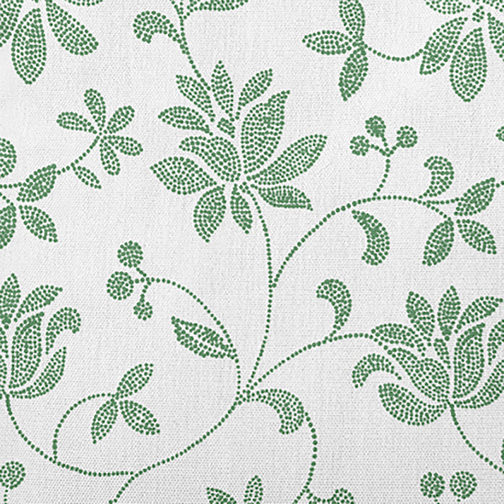 Traditional Floral Polyester Indoor Pillow, Green, 26"x26"