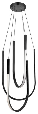 Pacari Pendant, 54W, Matte Black, White Silicone Diffuser