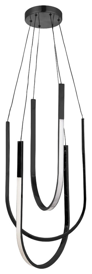 Pacari Pendant, 54W, Matte Black, White Silicone Diffuser
