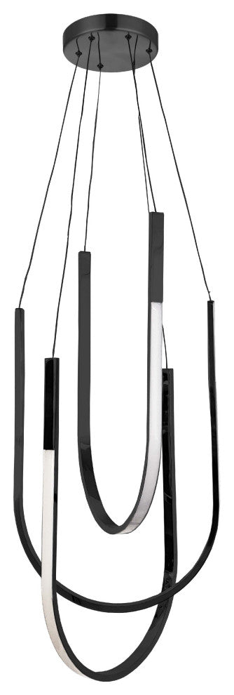 Pacari Pendant, 54W, Matte Black, White Silicone Diffuser