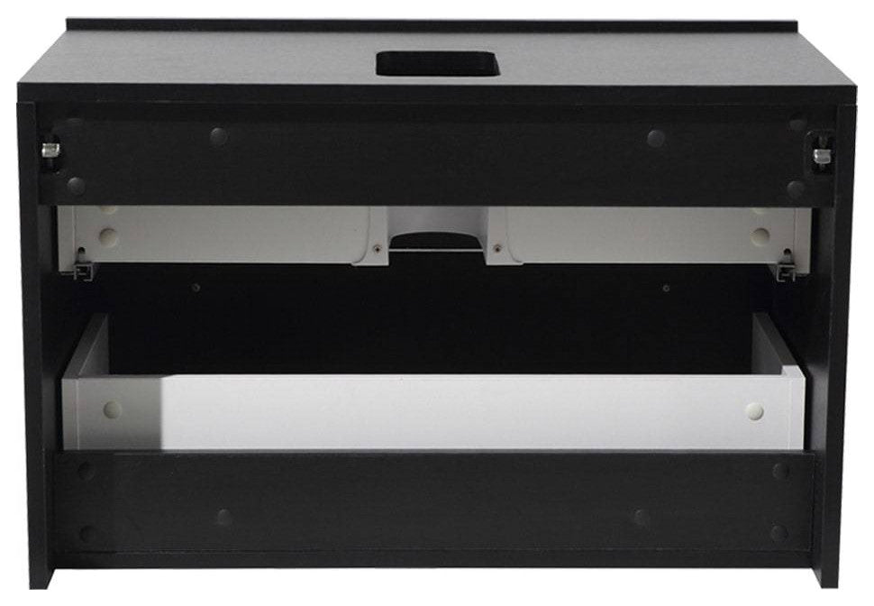 Fresca FCB8080BW Medio 32" Black Modern Bathroom Cabinet