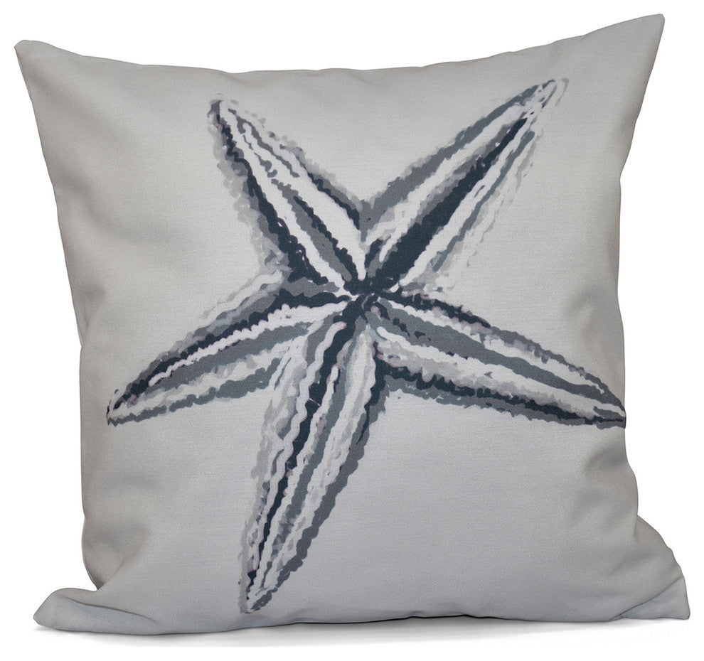 18x18" Polyester Decorative Pillow, Starfish