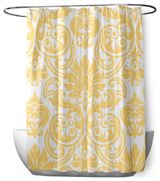 70"Wx73"L Alexys Shower Curtain, Yellow