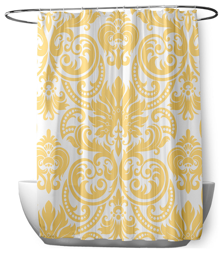 70"Wx73"L Alexys Shower Curtain, Yellow