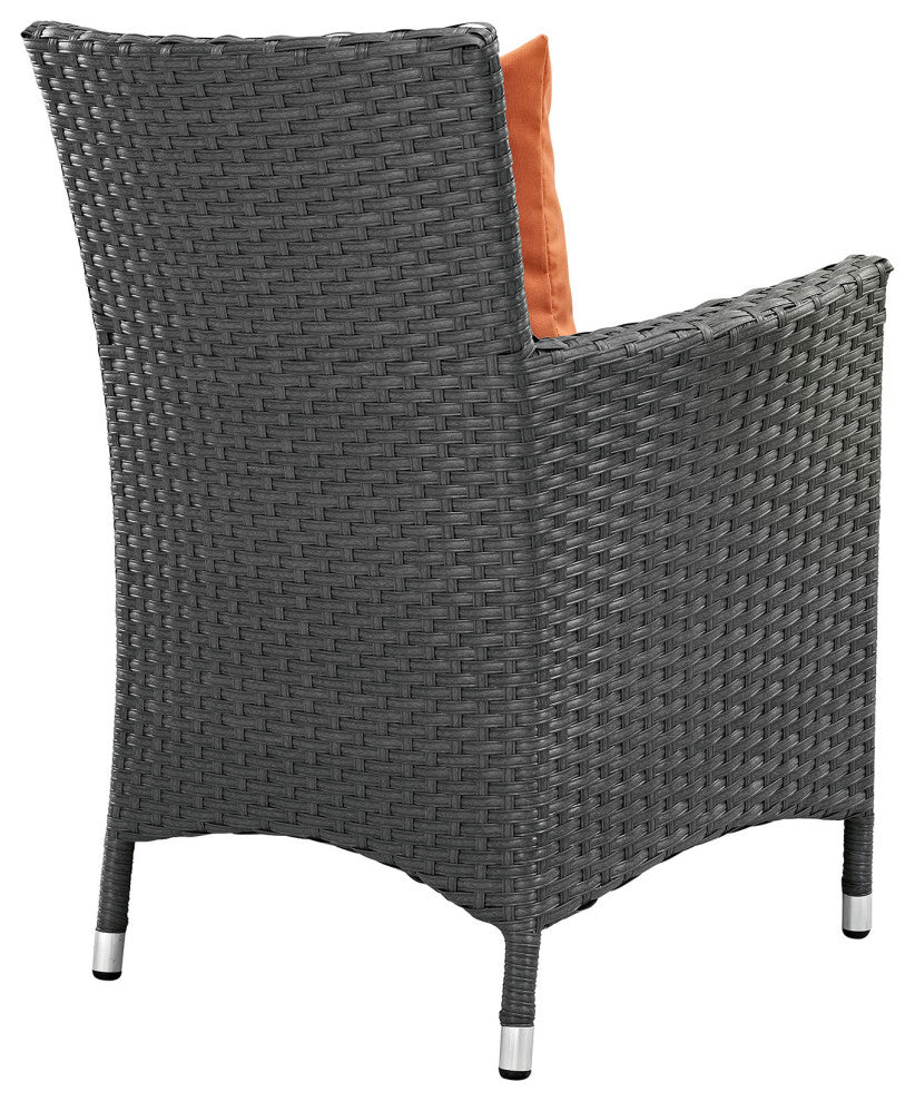 Modway Sojourn 7 Piece Outdoor Patio Sunbrella Dining Set, Canvas Tuscan