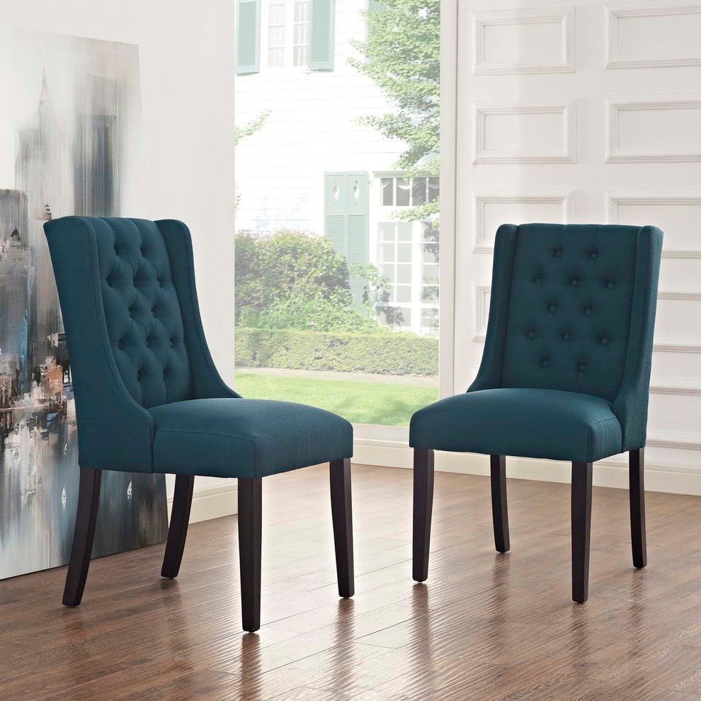 Baronet Dining Chair Fabric Set of 2, Azure