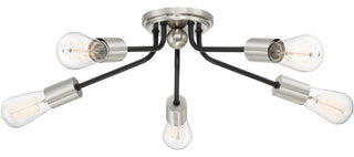 Quoizel LTT1628EK Five Light Flush Mount, Earth Black Finish